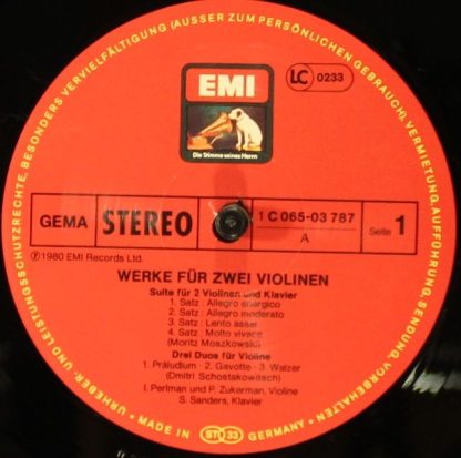 EMI 1C 065-03 787 - Werke für zwei Violinen - Image 3