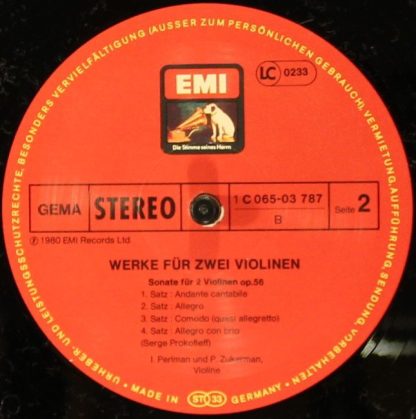 EMI 1C 065-03 787 - Werke für zwei Violinen - Image 4