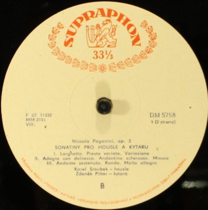 Supraphon DM 5798 - Sonatiny Pro Housle A Kytaru Op.3 - Image 4