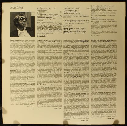 Hungaroton SLPX 12051 - Violin Concerto, Wind Quintet No.3, Two - Image 2