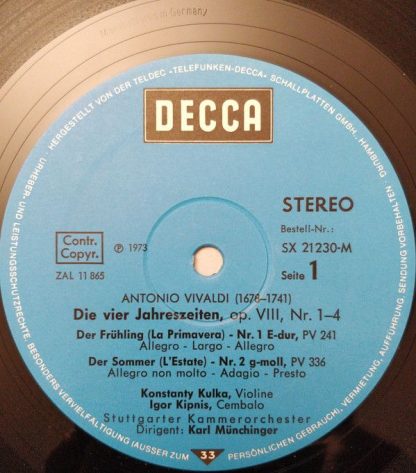 DECCA SX 21230-M - Die Vier Jahreszeiten - Image 3