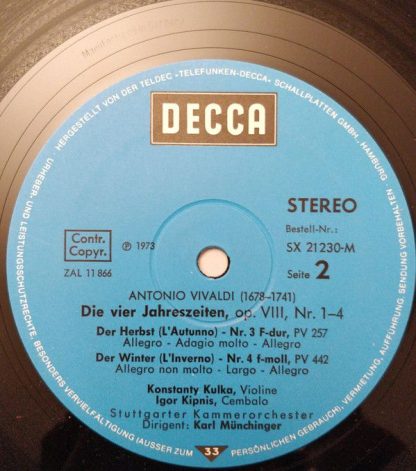 DECCA SX 21230-M - Die Vier Jahreszeiten - Image 4