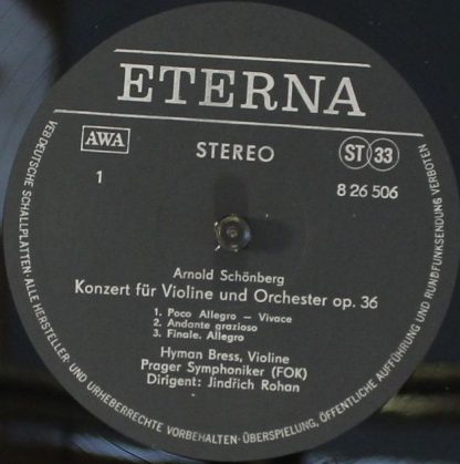 Eterna 8 26 506 - Violinkonzert Op. 36 / Suite Für Sieben Instru - Image 3