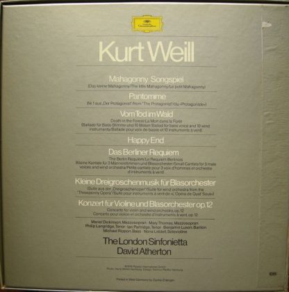 Deutsche Grammophon 2740 153 - Mahagonny Songspiel, Kleine Dreig - Image 2
