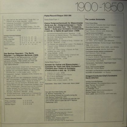 Deutsche Grammophon 2740 153 - Mahagonny Songspiel, Kleine Dreig - Image 8
