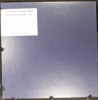 Perennial Records 2008 - Composers Perform Their Own Music - Vol