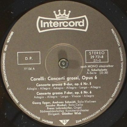 Intercord 29721-8 Z/1-3 - Concerti Grossi Opus 6 - Complete Edit - Image 4