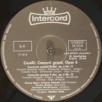 Intercord 29721-8 Z/1-3 - Concerti Grossi Opus 6 - Complete Edit - Image 5
