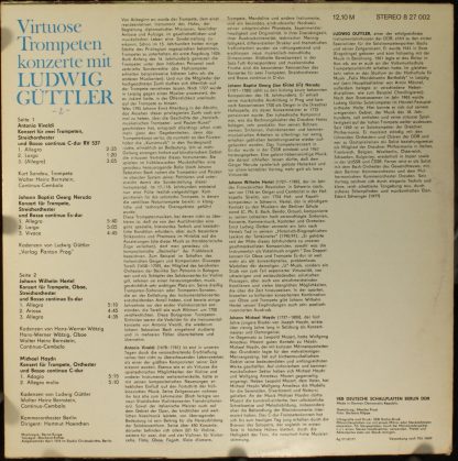 Eterna 8 27 002 - Virtuose Trompetenkonzerte Mit Ludwig Güttler - Image 2