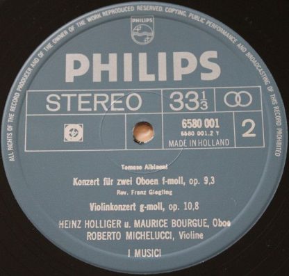 Philips 6580 001 - Adagio G-Moll / Concerti Für Oboe, Violine, S - Image 4