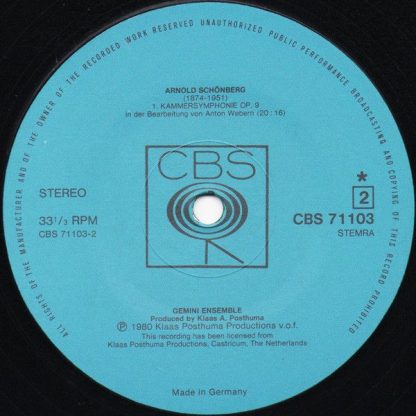 CBS 71103 - Mahler • Martinu • Schönberg/Webern - Image 4