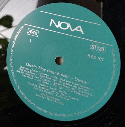 Nova 8 85 101 - Gisela May Singt Brecht / Dessau - Image 3