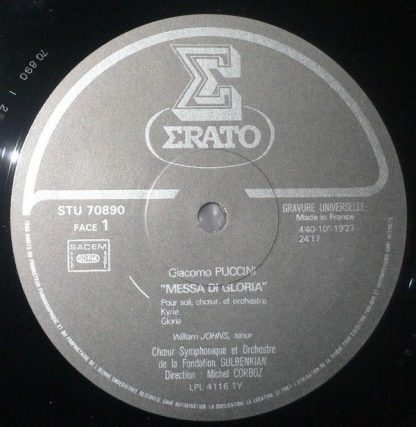 Erato STU 70890 - Messa Di Gloria (Pour Soli, Chœur Et Orchestre - Image 3