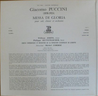 Erato STU 70890 - Messa Di Gloria (Pour Soli, Chœur Et Orchestre - Image 5