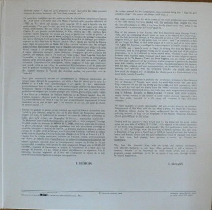 Erato STU 70890 - Messa Di Gloria (Pour Soli, Chœur Et Orchestre - Image 6