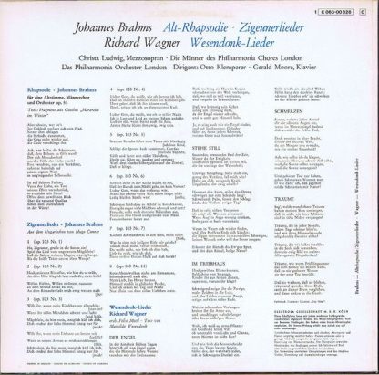 EMI Electrola 1C 063-00 826 - Alt-Rhapsodie, Zigeunerlieder / We - Image 2