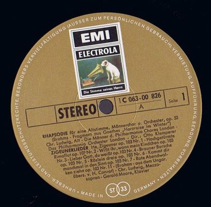 EMI Electrola 1C 063-00 826 - Alt-Rhapsodie, Zigeunerlieder / We - Image 3