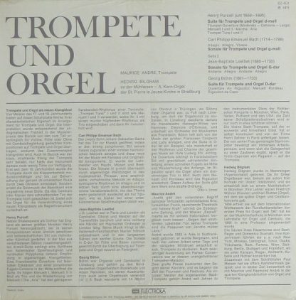 His Master's Voice 62 401 - Trompete Und Orgel - Image 2