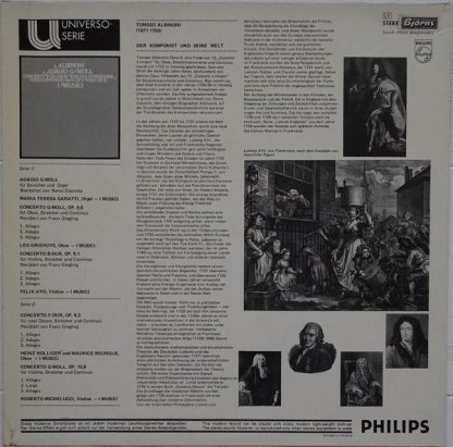 Philips 6580 001 - Adagio G-Moll / Concerti Für Oboe, Violine, S - Image 2