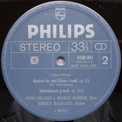 Philips 6580 001 - Adagio G-Moll / Concerti Für Oboe, Violine, S - Image 4