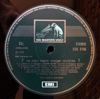 His Master's Voice CSD 3756 - Madrigal Collection (English & Ita - Image 4