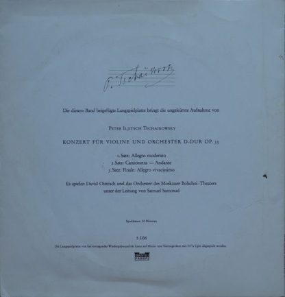 Bastei BDGM 5 - Peter Iljitsch Tschaikowsky V - Konzert Für Viol - Image 2