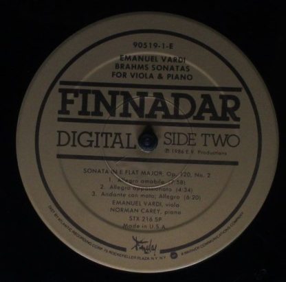 Finnadar Records 90519-1 - Brahms Sonatas For Viola And Piano, O - Image 4