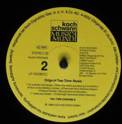 Koch Schwann Musica Mundi 110 039 EC - Original Tea-Time Music - Image 4