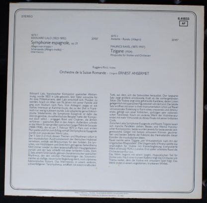 DECCA 6.41833 AF - Symphonie Espagnole / Tzigane - Image 2