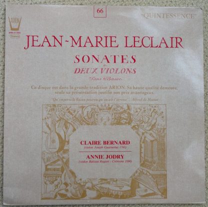 ARION ARN 31966 - Sonates A Deux Violons Sans Basse
