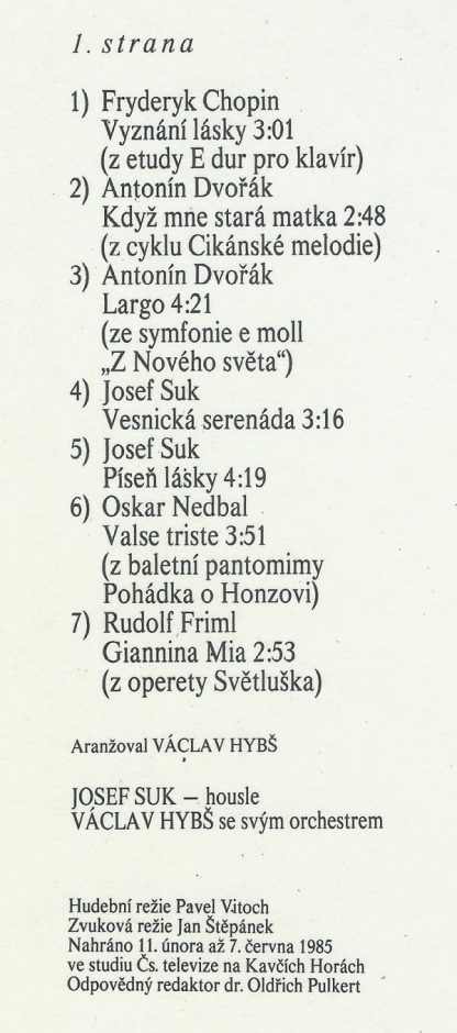Supraphon 1113 4156 - Vyznání Lásky - Image 3