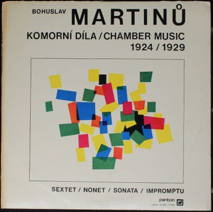 Panton 11 0282 - Komorní Díla / Chamber Music 1924 / 1929 (Sexte