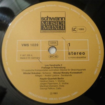 Schwann Musica Mundi VMS 1029 - Les Vendredis Vol. II - Freitags - Image 3
