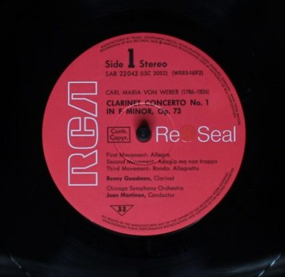 RCA Red Seal SAR 22043 - Konzerte Für Klarinette Und Orchester - Image 3