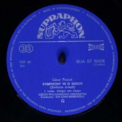 Supraphon SUA ST 50438 - Symphony In D Minor - Image 3