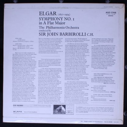 His Master's Voice ASD 2748 - Symphony No.1 In A Flat Major - Image 2