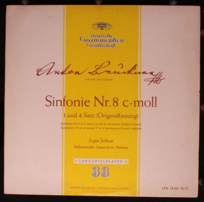 Deutsche Grammophon LPM 18 051 - Sinfonie Nr. 8 C-moll - 1. Und