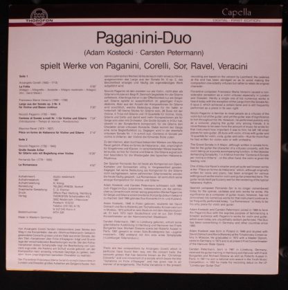 Thorofon Capella MTH 326 - Paganini-Duo Spielt Werke Von Paganin - Image 2