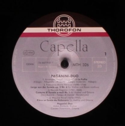 Thorofon Capella MTH 326 - Paganini-Duo Spielt Werke Von Paganin - Image 3