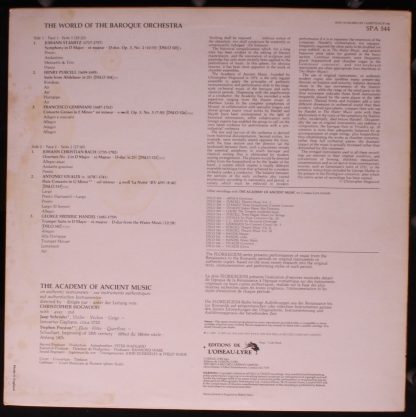 L'Oiseau-Lyre SPA 544 - The World Of The Baroque  Orchestra - Image 2