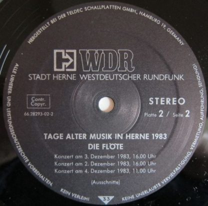 Stadt Herne 66.28293 - Tage Alter Musik In Herne 1983. Die Flöte - Image 12