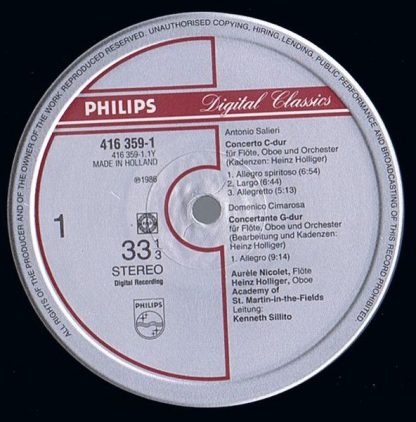 Philips 416 359-1 - Concertos For Flute And Oboe / Konzerte Für - Image 3