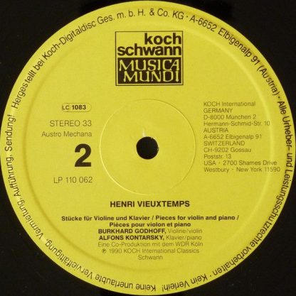 Koch Schwann Musica Mundi LP 110 062 FA - Werke Für Violine Und - Image 4