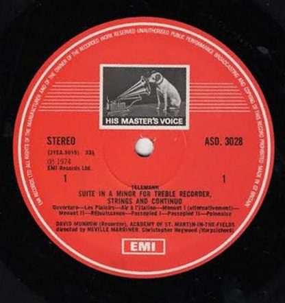 His Master's Voice ASD 3028 - Munrow & Marriner - Image 3