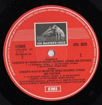 His Master's Voice ASD 3028 - Munrow & Marriner - Image 4