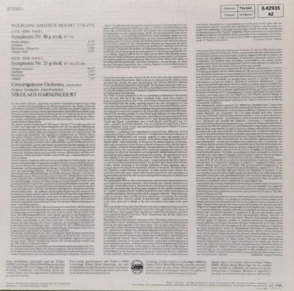 TELDEC 6.42935 AZ - Symphonies G Minor No. 40 & 25 - Image 2