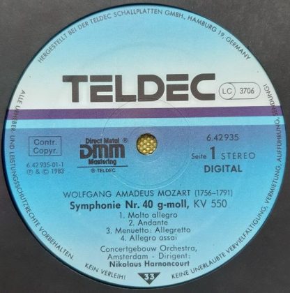 TELDEC 6.42935 AZ - Symphonies G Minor No. 40 & 25 - Image 3
