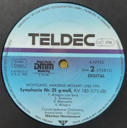 TELDEC 6.42935 AZ - Symphonies G Minor No. 40 & 25 - Image 4