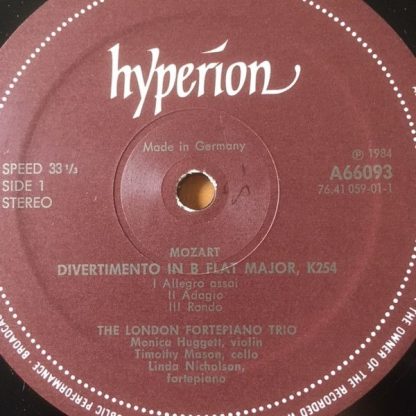 hyperion A66093 - Mozart Piano Trios (Trio in B Flat Major, K 25 - Image 4