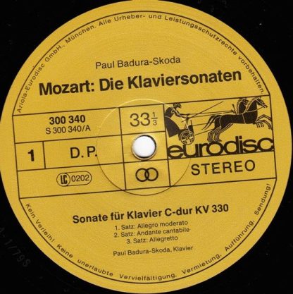 Eurodisc 300 342-420 - Die Klaviersonaten Vol. 1 (Pariser Sonate - Image 5